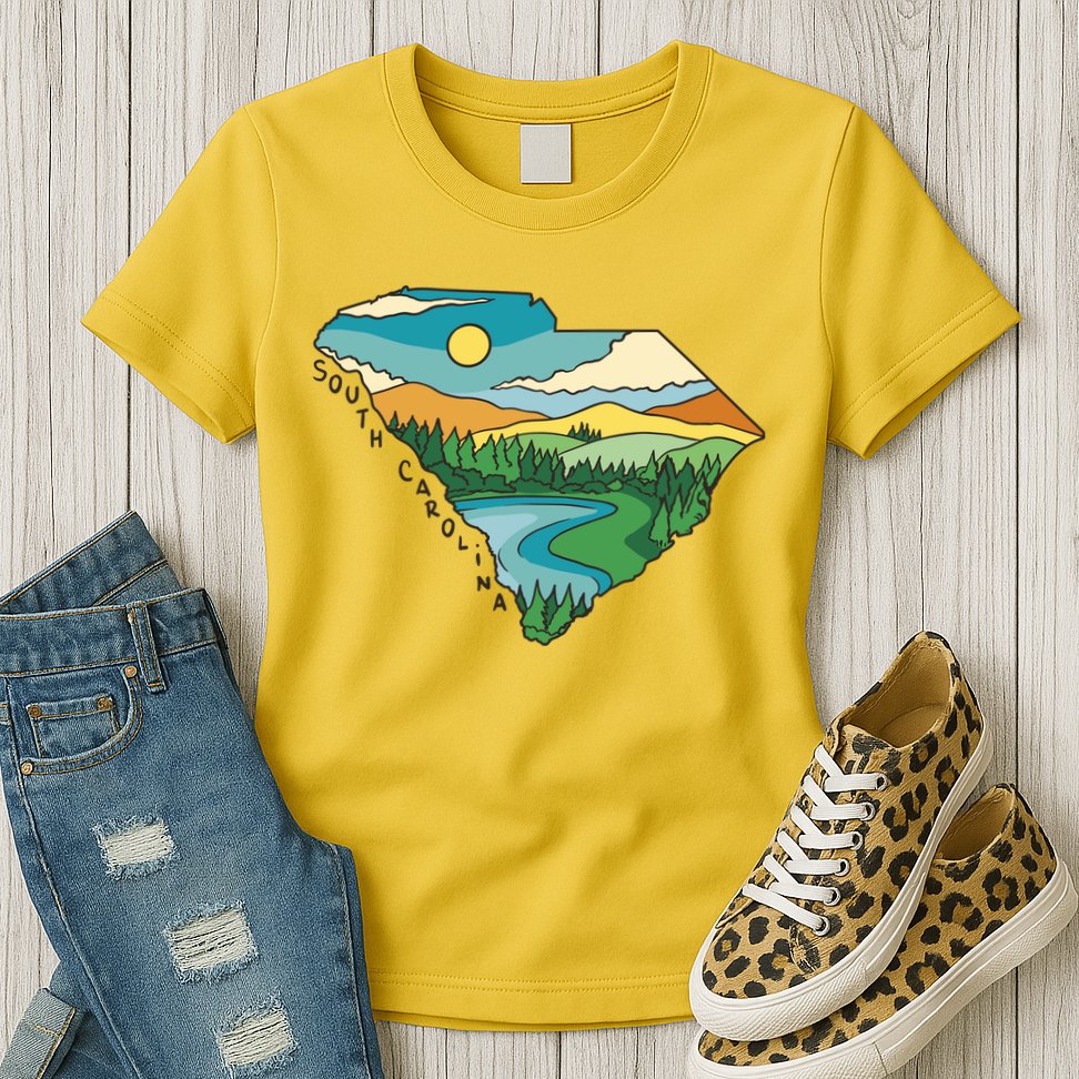 South Carolina Map Womens T-Shirt