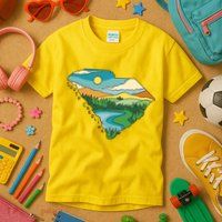 South Carolina Map Kids T-Shirt