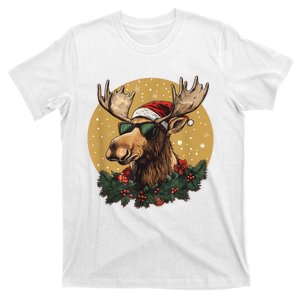 Sunglasses Christmas Moose Bringing The Holiday Vibes T-Shirt