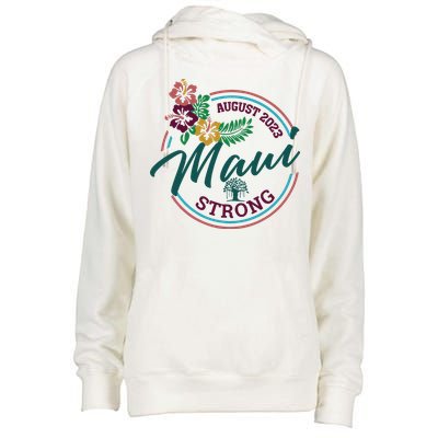 Supportive Colorful Maui Strong Lahaina Banyan Tree Womens Funnel Neck Pullover Hood