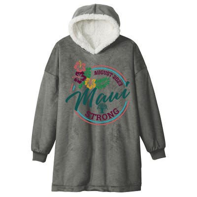 Supportive Colorful Maui Strong Lahaina Banyan Tree Hooded Wearable Blanket