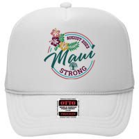 Supportive Colorful Maui Strong Lahaina Banyan Tree High Crown Mesh Back Trucker Hat