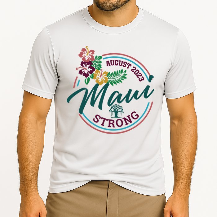 Supportive Colorful Maui Strong Lahaina Banyan Tree Performance Shirt