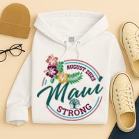 Supportive Colorful Maui Strong Lahaina Banyan Tree Hoodie