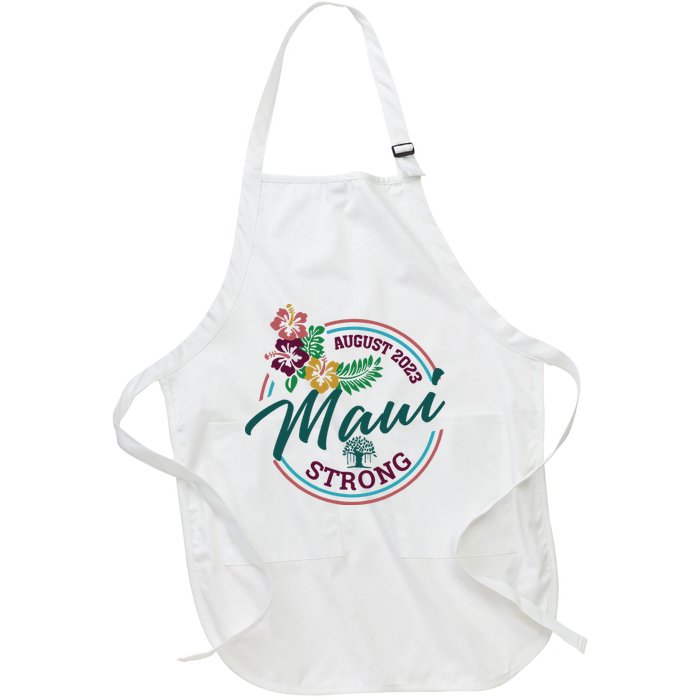 Supportive Colorful Maui Strong Lahaina Banyan Tree Full-Length Apron With Pockets