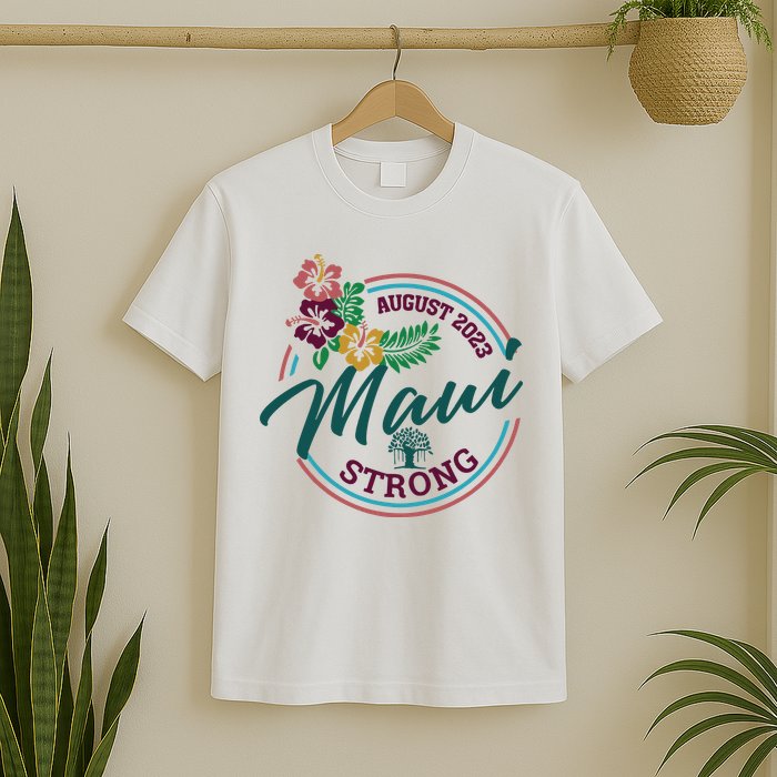 Supportive Colorful Maui Strong Lahaina Banyan Tree T-Shirt