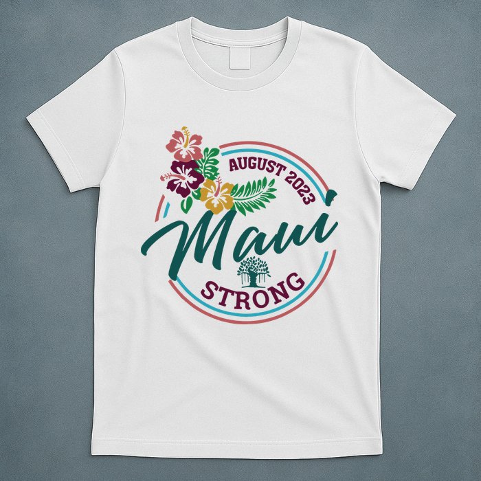 Supportive Colorful Maui Strong Lahaina Banyan Tree T-Shirt