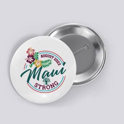 Supportive Colorful Maui Strong Lahaina Banyan Tree Button