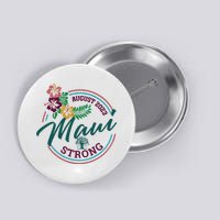 Supportive Colorful Maui Strong Lahaina Banyan Tree Button