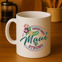 Supportive Colorful Maui Strong Lahaina Banyan Tree Mug