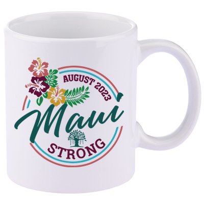 Supportive Colorful Maui Strong Lahaina Banyan Tree 11oz C Handle Ceramic Mug