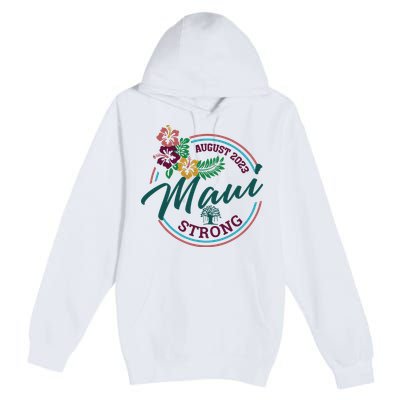 Supportive Colorful Maui Strong Lahaina Banyan Tree Premium Pullover Hoodie