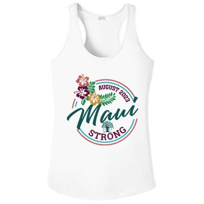 Supportive Colorful Maui Strong Lahaina Banyan Tree Ladies PosiCharge Competitor Racerback Tank