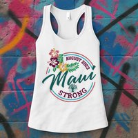 Supportive Colorful Maui Strong Lahaina Banyan Tree Womens Tank Top