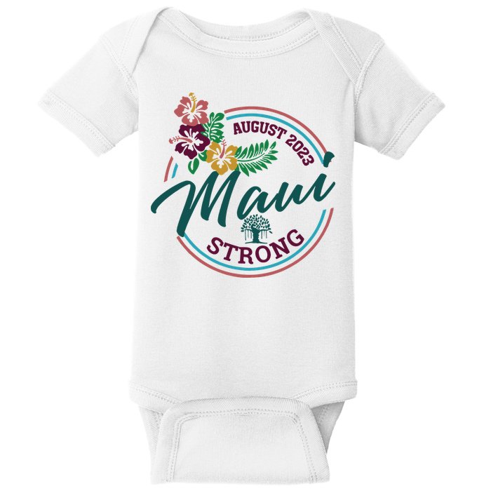 Supportive Colorful Maui Strong Lahaina Banyan Tree Baby Bodysuit
