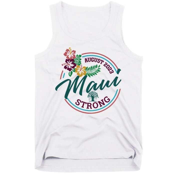 Supportive Colorful Maui Strong Lahaina Banyan Tree Tank Top