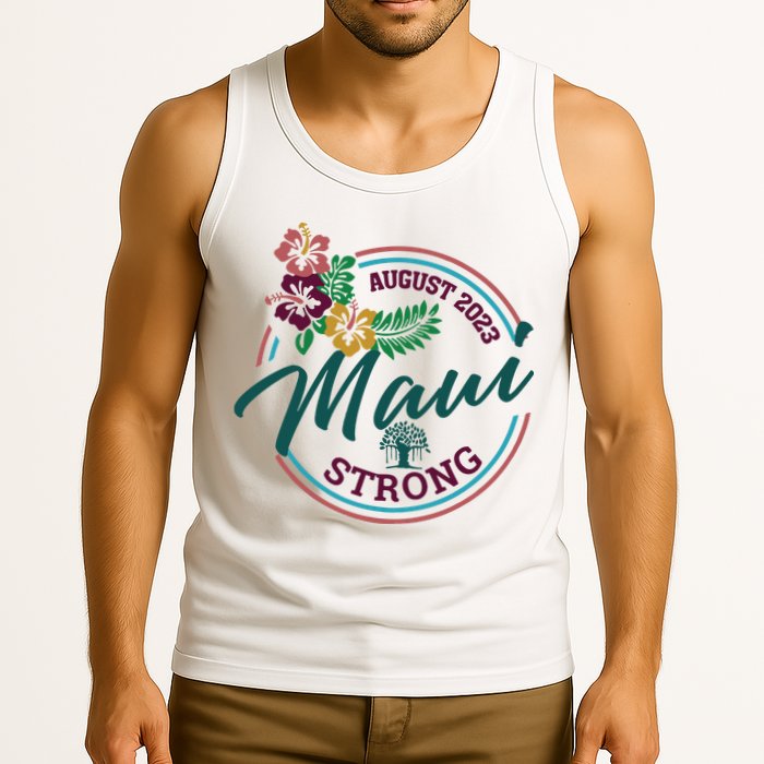 Supportive Colorful Maui Strong Lahaina Banyan Tree Tank Top