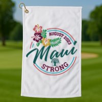 Supportive Colorful Maui Strong Lahaina Banyan Tree Golf Towel
