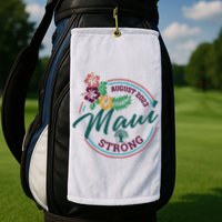 Supportive Colorful Maui Strong Lahaina Banyan Tree Golf Towel