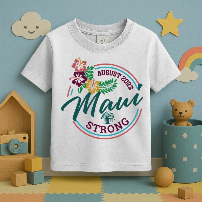 Supportive Colorful Maui Strong Lahaina Banyan Tree Toddler T-Shirt