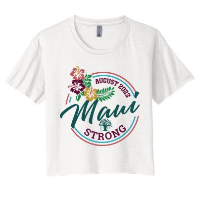 Supportive Colorful Maui Strong Lahaina Banyan Tree Crop Top