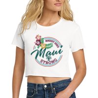 Supportive Colorful Maui Strong Lahaina Banyan Tree Crop Top