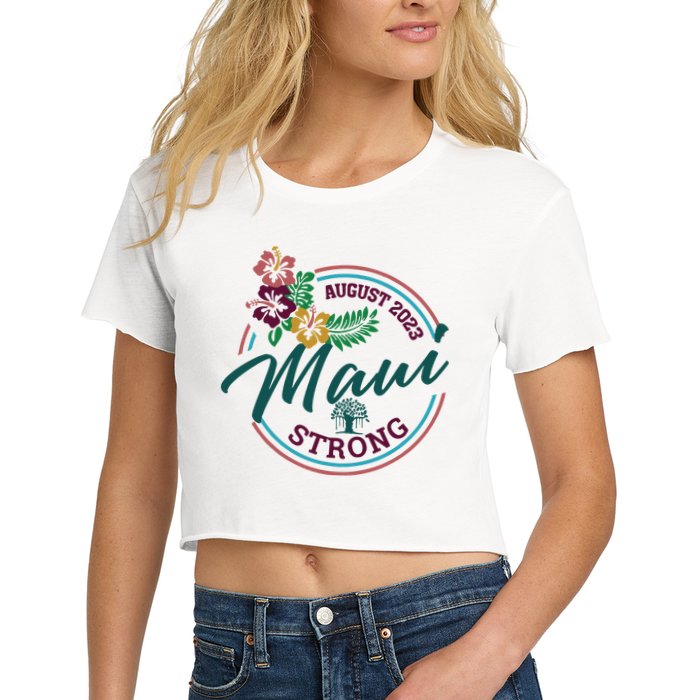 Supportive Colorful Maui Strong Lahaina Banyan Tree Crop Top