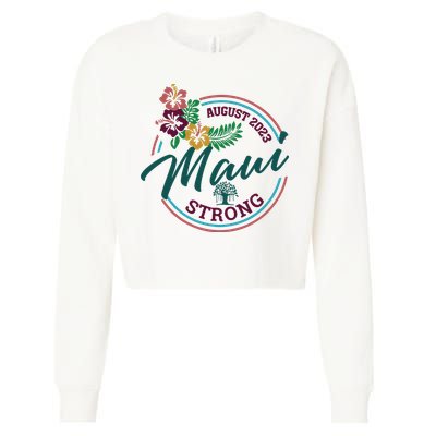 Supportive Colorful Maui Strong Lahaina Banyan Tree Cropped Pullover Crew