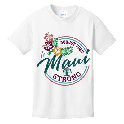 Supportive Colorful Maui Strong Lahaina Banyan Tree Kids T-Shirt