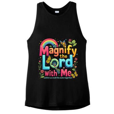 Summer Camp Magnify The Lord Christian VBS 2025 Gift Ladies PosiCharge Tri-Blend Wicking Tank