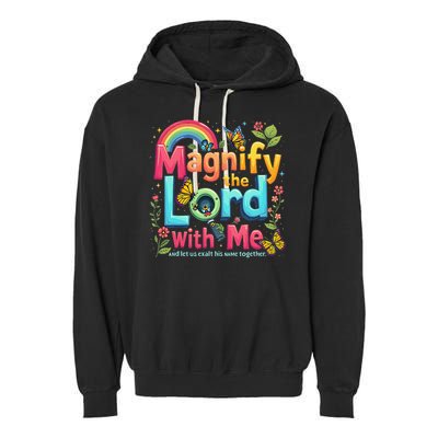Summer Camp Magnify The Lord Christian VBS 2025 Gift Garment-Dyed Fleece Hoodie
