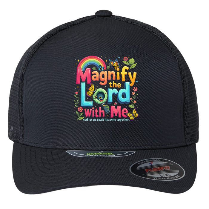 Summer Camp Magnify The Lord Christian VBS 2025 Gift Flexfit Unipanel Trucker Cap