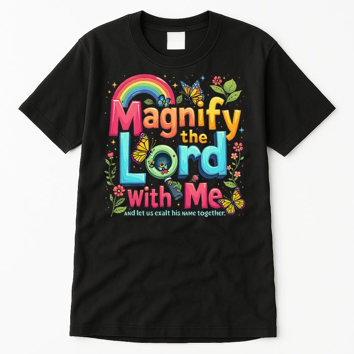 Summer Camp Magnify The Lord Christian VBS 2025 Gift Tall T-Shirt