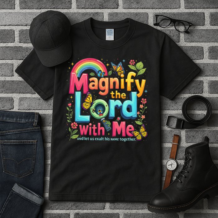Summer Camp Magnify The Lord Christian VBS 2025 Gift Tall T-Shirt