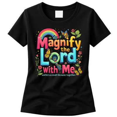 Summer Camp Magnify The Lord Christian VBS 2025 Gift Womens T-Shirt