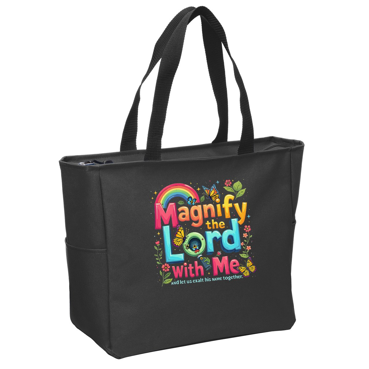 Summer Camp Magnify The Lord Christian VBS 2025 Gift Zip Tote Bag