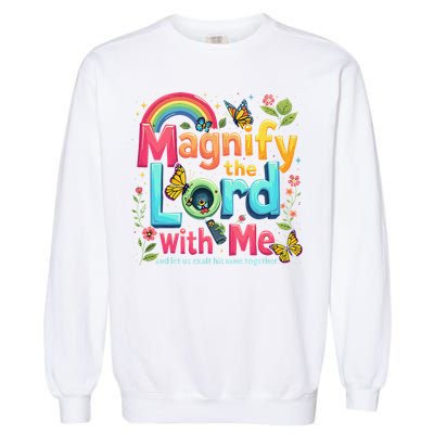 Summer Camp Magnify The Lord Christian VBS 2025 Gift Garment-Dyed Sweatshirt