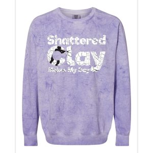 Shattered Clay Makes My Day Shooting Archery Gift Colorblast Crewneck Sweatshirt