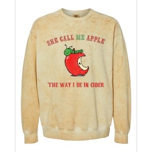 She Call Me Apple The Way I Be In Cider Colorblast Crewneck Sweatshirt