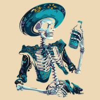 Skeleton Charro Mexican Skull Tequila Long Sleeve Bag