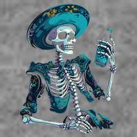 Skeleton Charro Mexican Skull Tequila Long Sleeve Sustainable Beanie