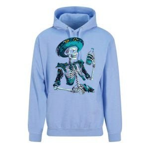 Skeleton Charro Mexican Skull Tequila Long Sleeve Unisex Surf Hoodie