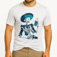 Skeleton Charro Mexican Skull Tequila Long Sleeve Cooling Performance Crew T-Shirt