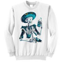 Skeleton Charro Mexican Skull Tequila Long Sleeve Sweatshirt