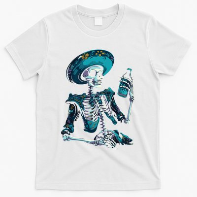 Skeleton Charro Mexican Skull Tequila Long Sleeve T-Shirt