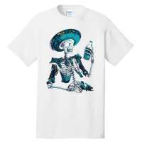 Skeleton Charro Mexican Skull Tequila Long Sleeve Tall T-Shirt