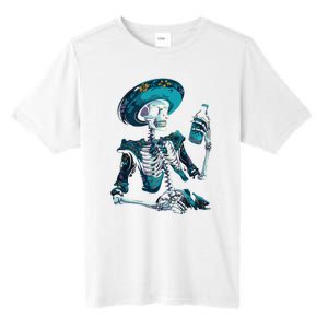 Skeleton Charro Mexican Skull Tequila Long Sleeve Tall Fusion ChromaSoft Performance T-Shirt