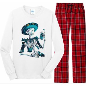 Skeleton Charro Mexican Skull Tequila Long Sleeve Long Sleeve Pajama Set