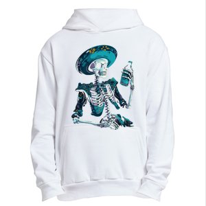 Skeleton Charro Mexican Skull Tequila Long Sleeve Urban Pullover Hoodie