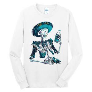 Skeleton Charro Mexican Skull Tequila Long Sleeve Tall Long Sleeve T-Shirt